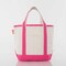 Small Classic Tote -- 18 oz. Heavyweight Durable Canvas -- Natural Canvas & Hot Pink Color